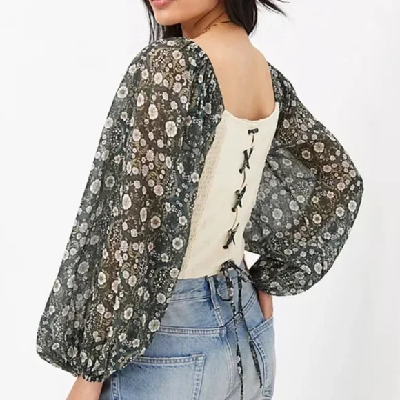 Anthropologie Forever That Girl balloon sleeve top BNWT - Picture 2 of 8